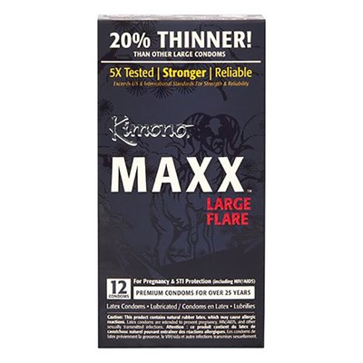 Kimono MAXX Large Flare Condoms - 12-Pack