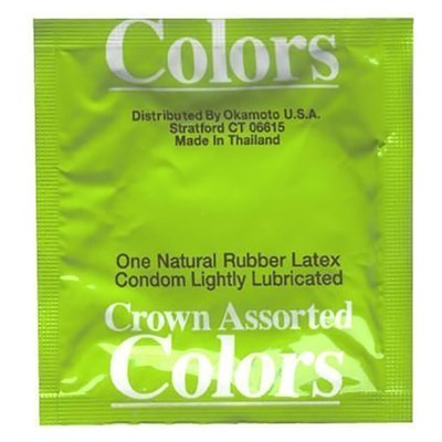 Okamoto Crown Assorted Colors Condoms - 12-Pack