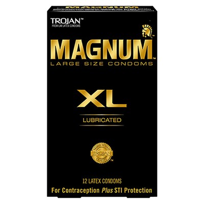 Trojan Magnum XL Lubricated Condoms - 12-Pack
