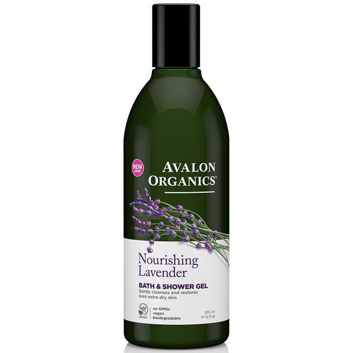 Bath & Shower Gel Organic Lavender 12 oz, Avalon Organics