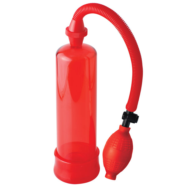 Beginner's Power Pump, Penis Pump, Red, Pipedream Products