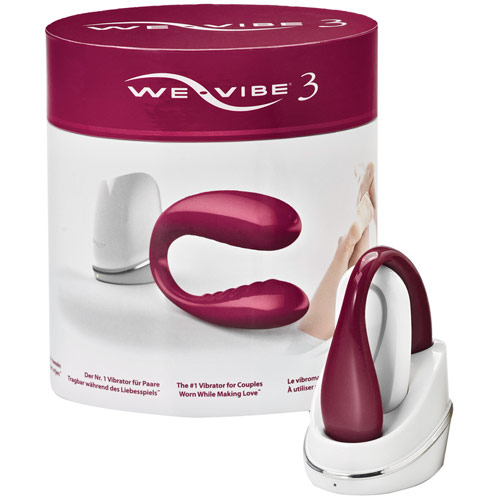 We Vibe 3 Personal Massager, Rechargeable Vibrator for Couples, Ruby, We-Vibe