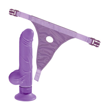 Vibrating g-spot with adjustable harness